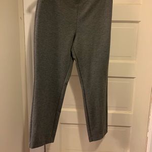 Elastic waist pants with zipper detail